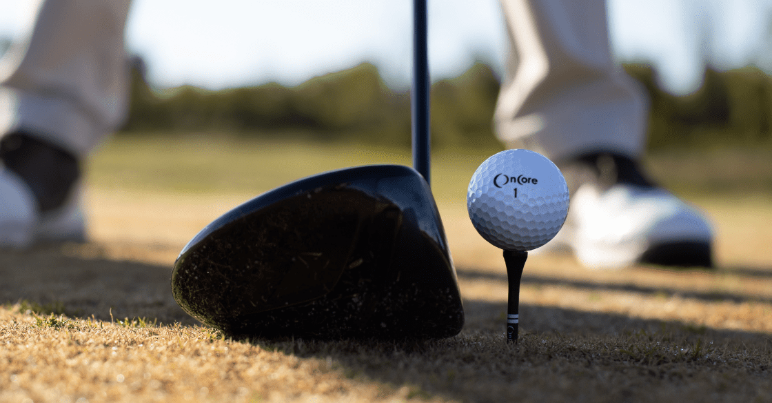 Golfball on the grass